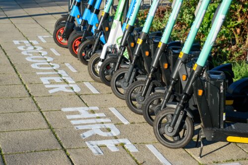 E-scooters for hire