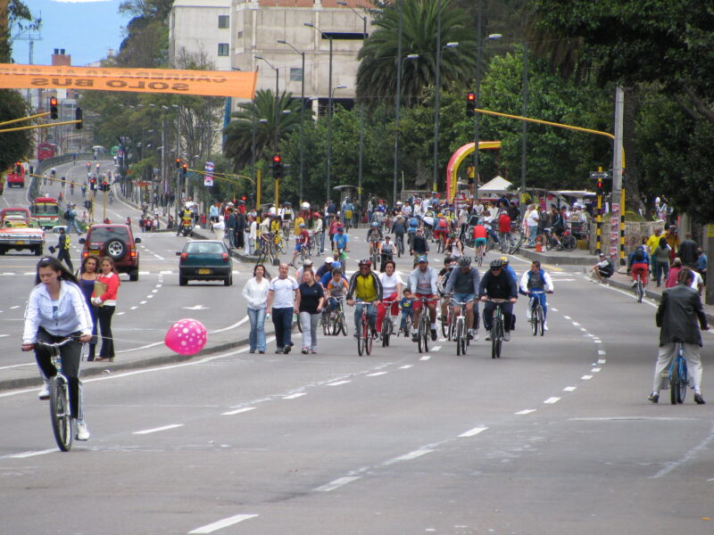 Bike lanes in bogotá, Colombia