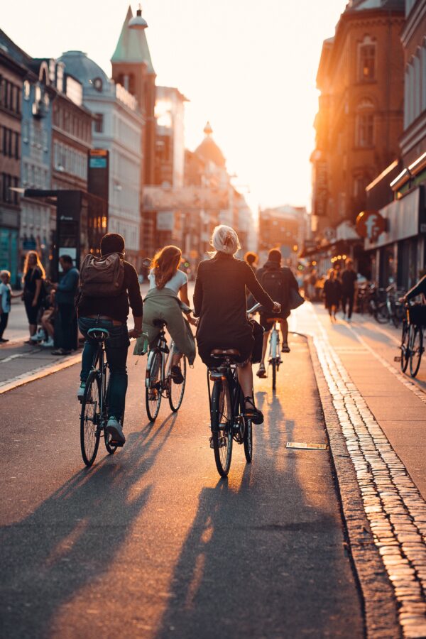 Bike lane in Copenhagen, Denmark